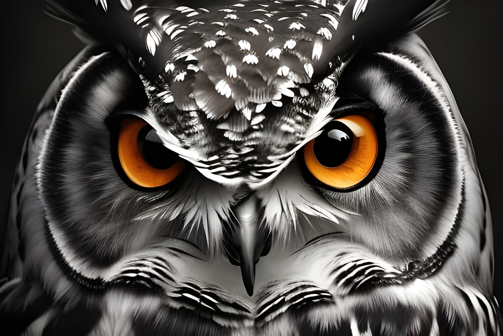 Photorealistic Owl Portrait with Piercing Eyes