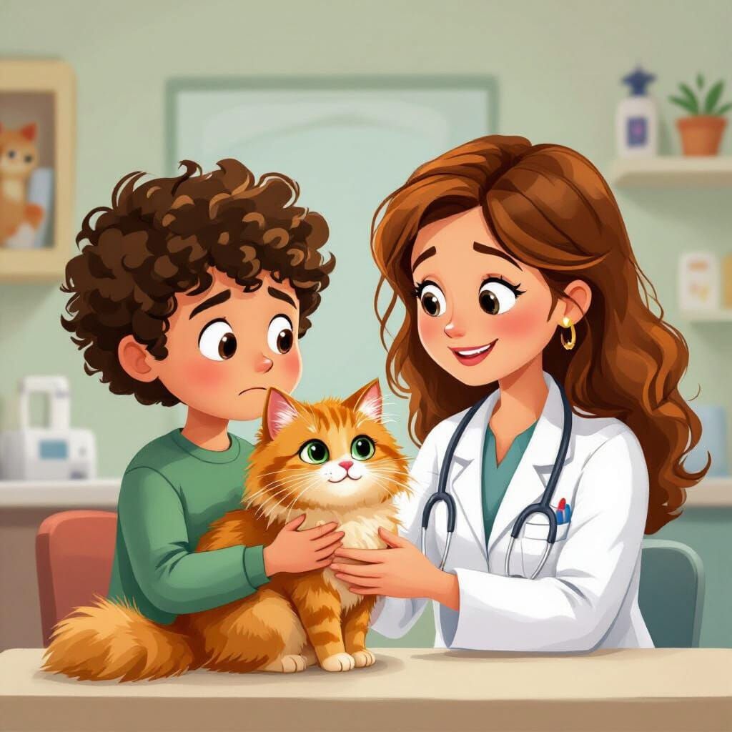 Timmy and Whiskers at the Veterinary Clinic