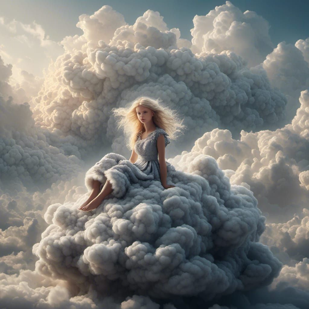 Girl on Clouds: Epic Digital Matte Painting