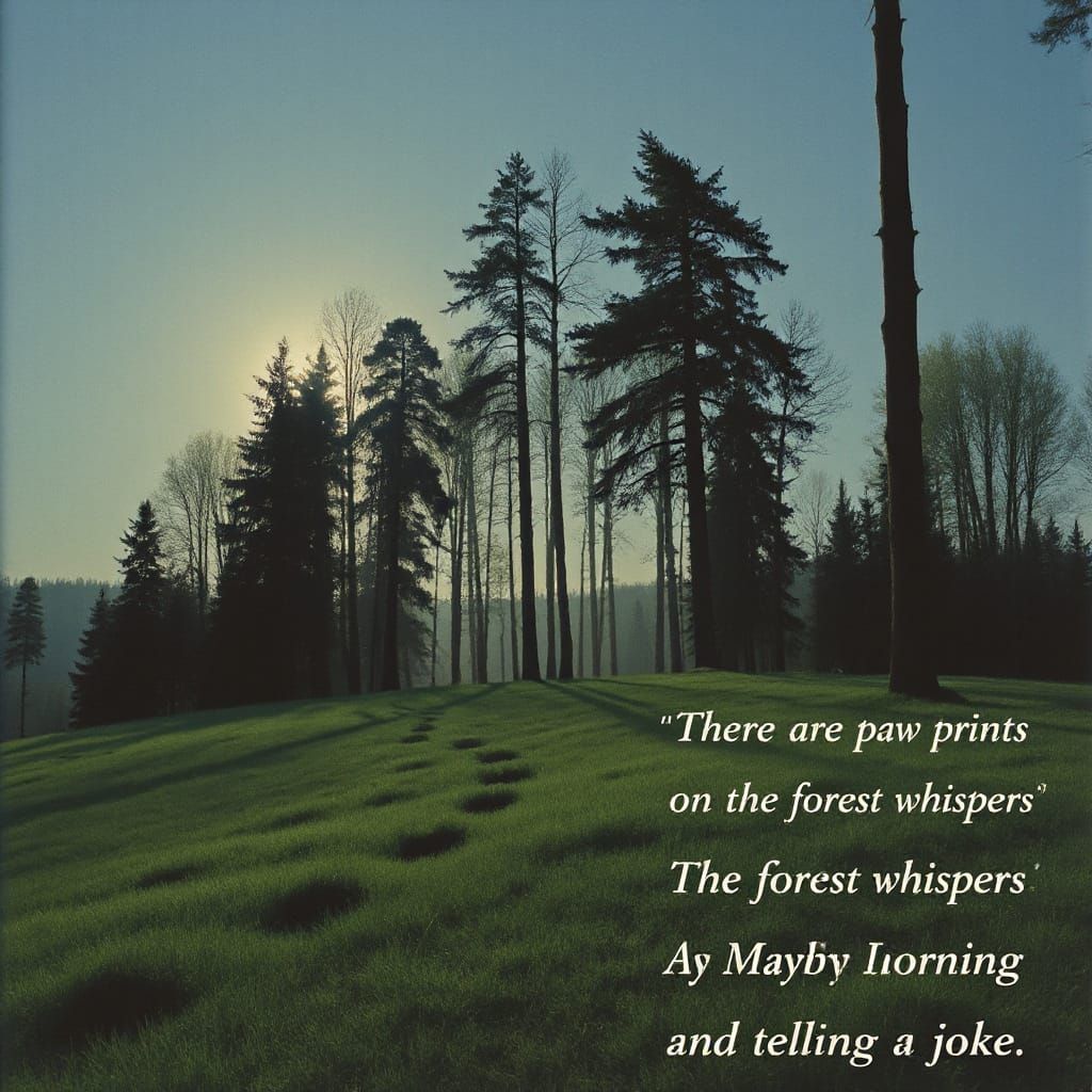 Forest Paw Prints in the Style of Classic Masters