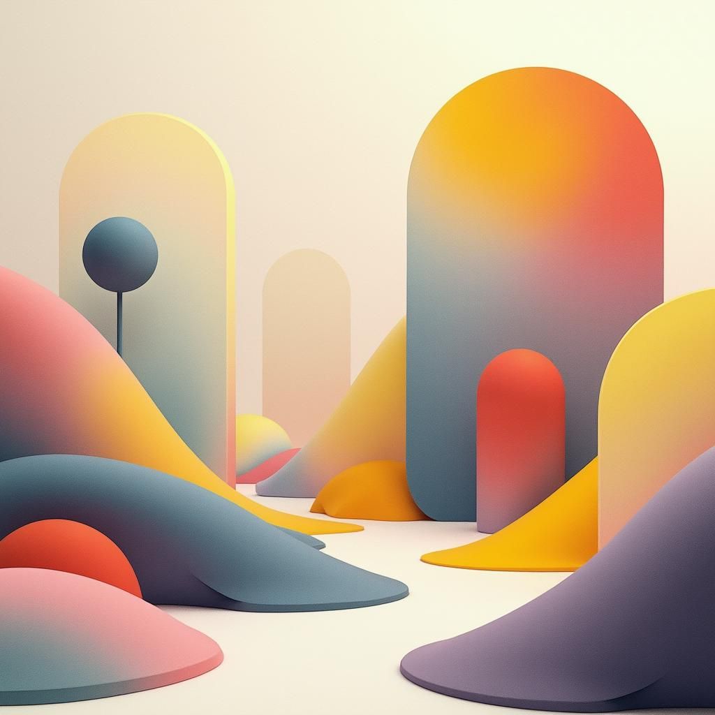 Abstract Geometry in Surrealist Style