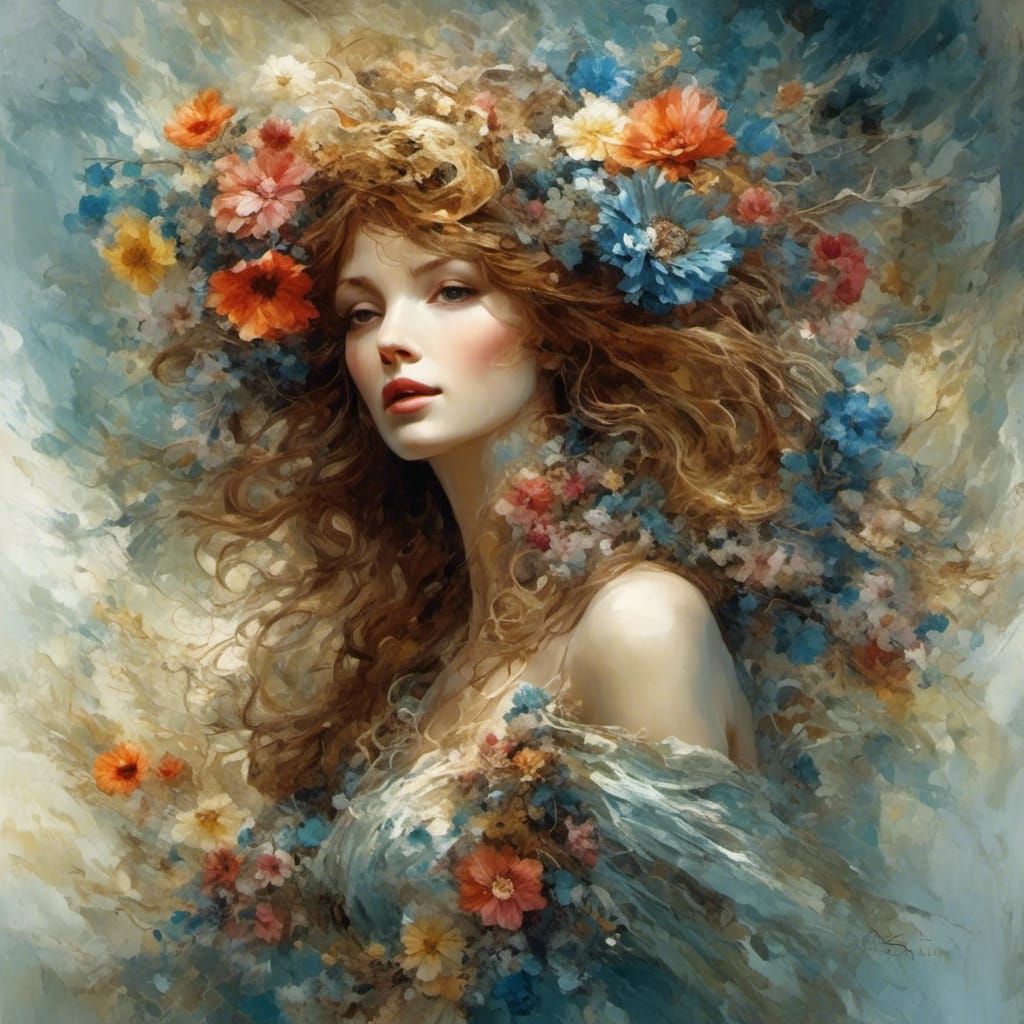 Hyperreal Woman Lost in Love