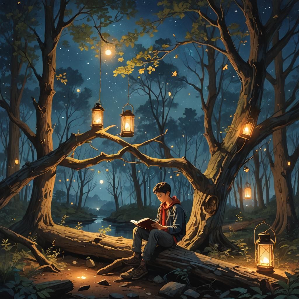 Enchanting Forest Night Scene in Unreal Engine 5