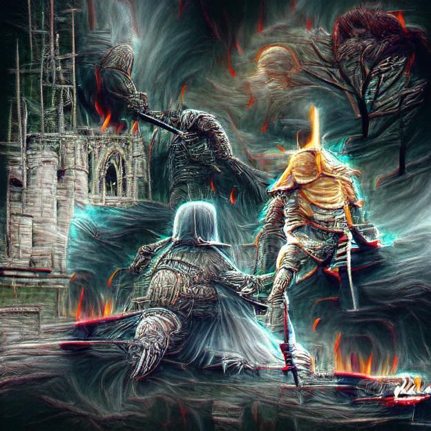 Dark Souls Digital Illustration in 8K Resolution
