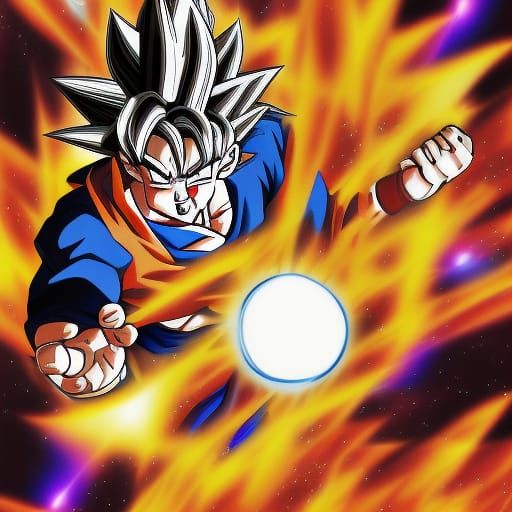 Goku's Kamehameha Against a Thousand Foes: Anime Style