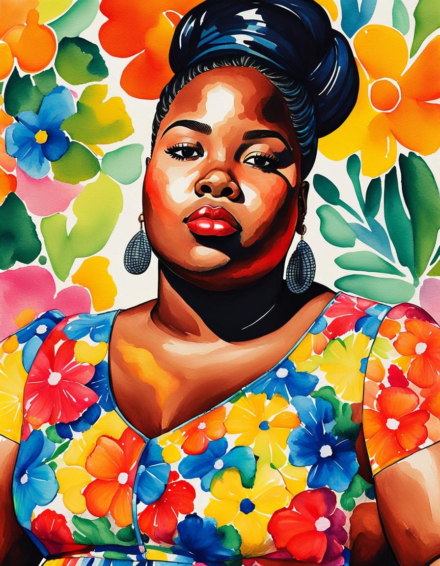 Pop Art Portrait in Fernando Botero Style