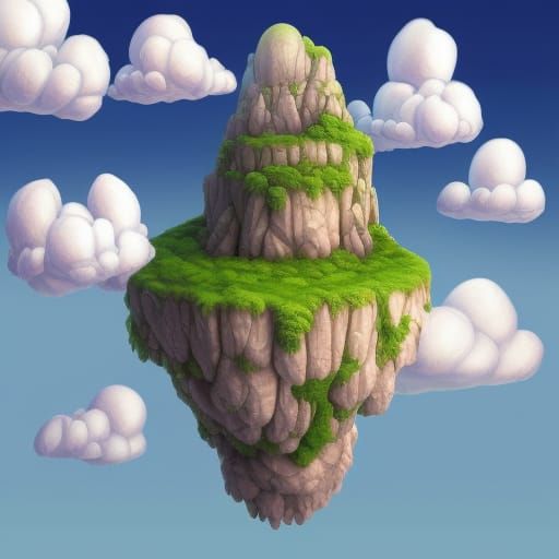 Floating Islands in the Sky: Fantasy Digital Art