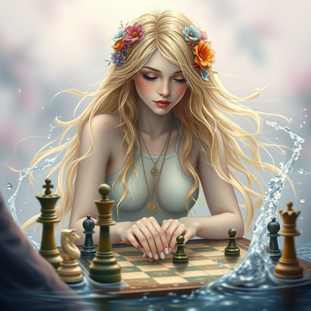 Surreal Bohemian Woman Embodies Liquid Beauty