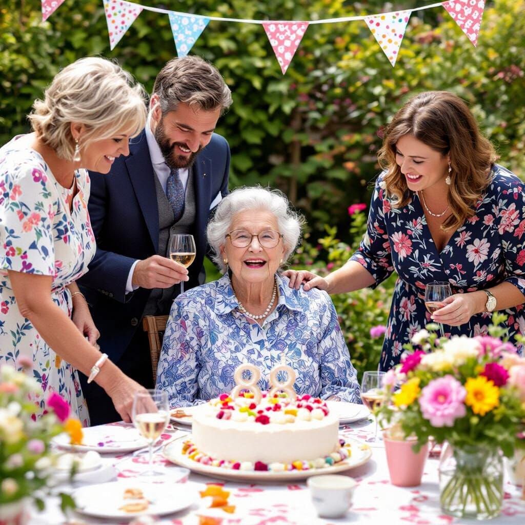 Festive Garden Party for 88th Birthday Celebration