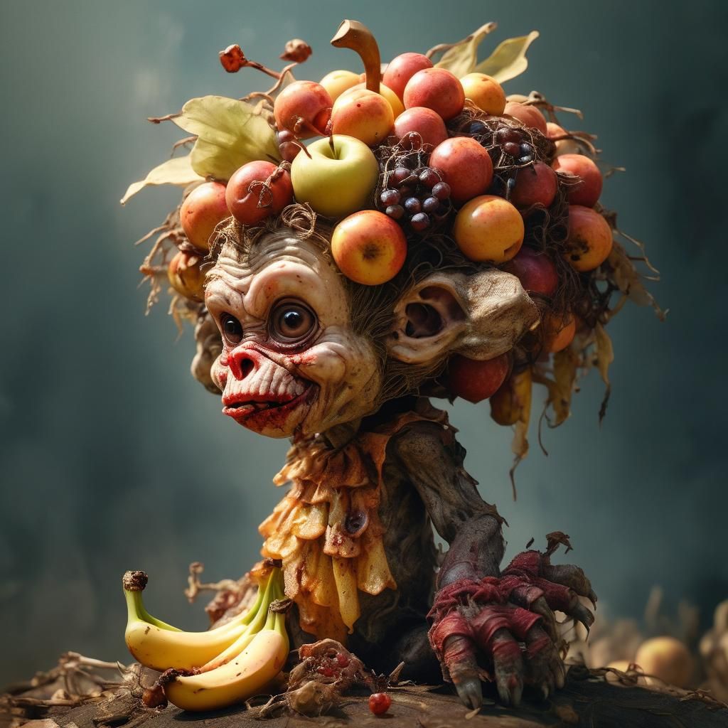 Hyper-Realistic Fruit Monster Toddler