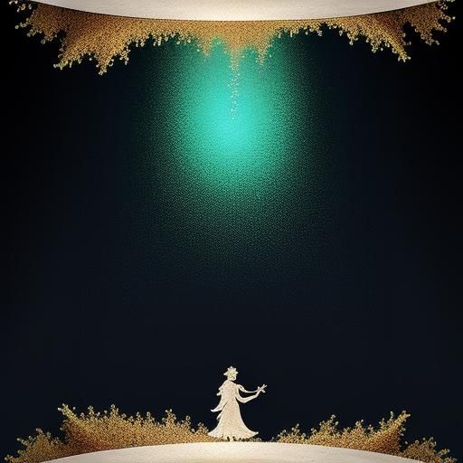 Welcoming Eyes in Autumn Art Deco Landscape