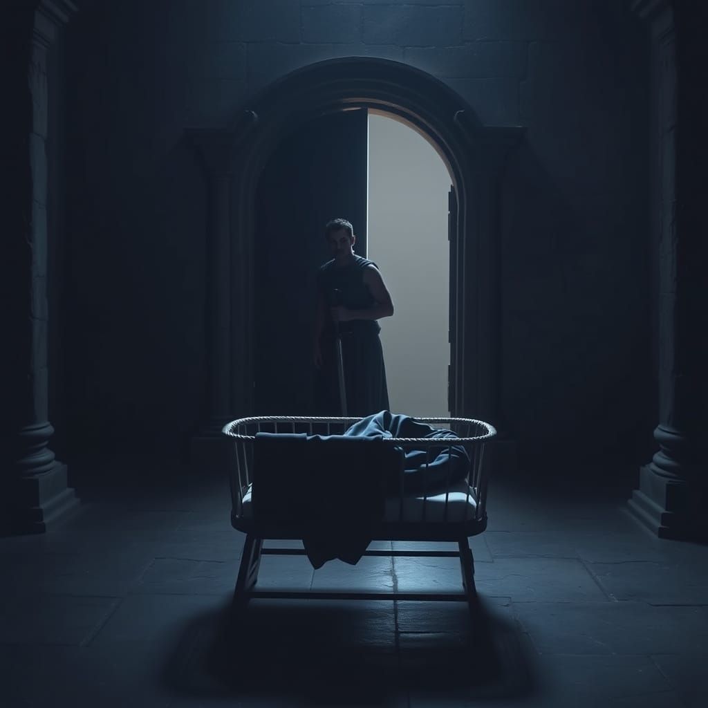 A Dark Castle Encounter in Ancient Greek Style