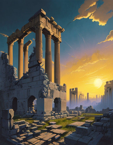 Dreamlike Greek Architecture in Surrealism