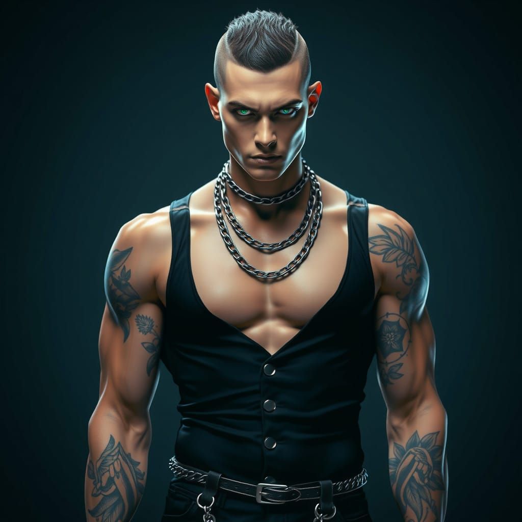 Ethereal Avant-Garde Figure with Primal Energy and Refined E...