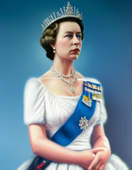 Queen Elizabeth II Oil Painting Concept Art