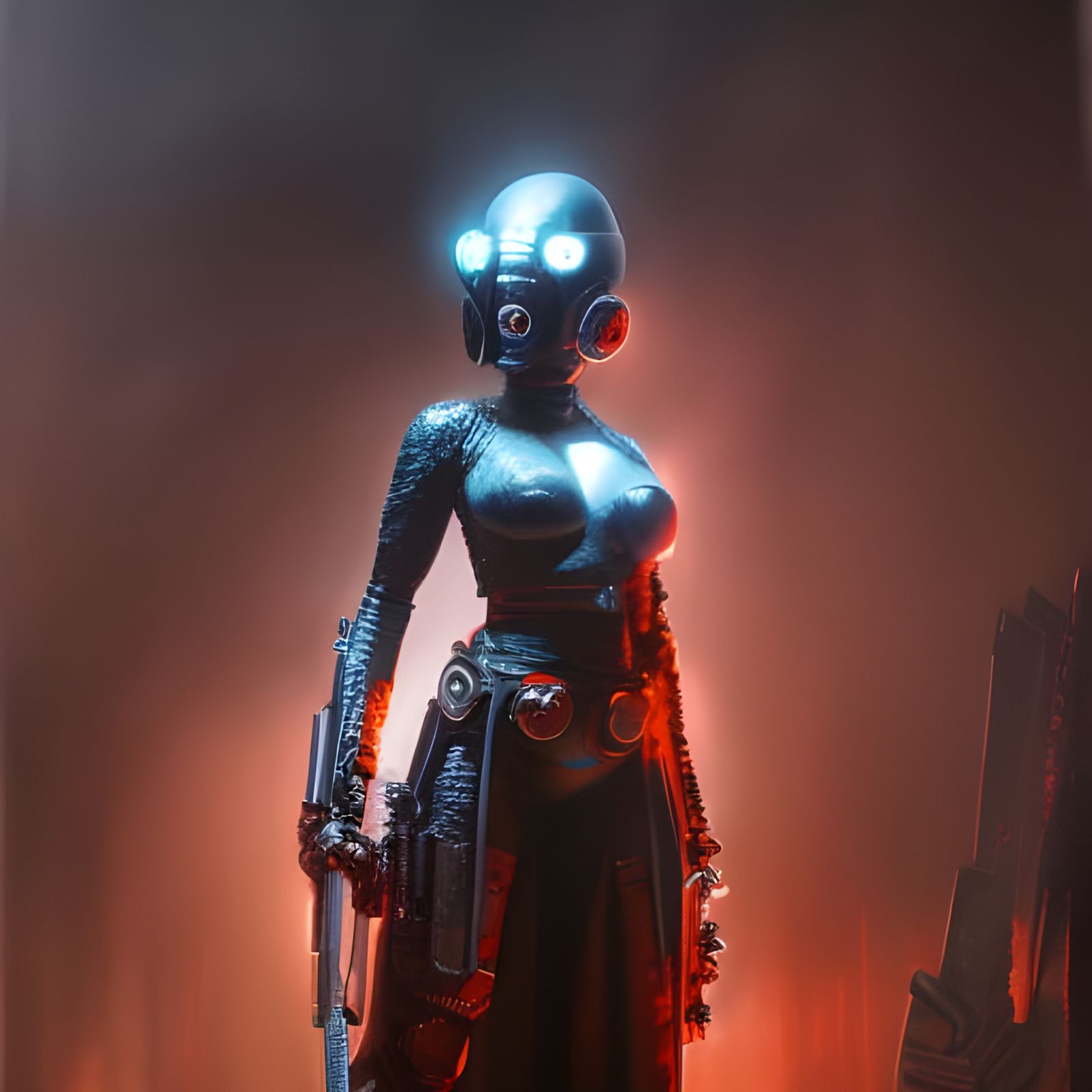 Hyperrealistic Battle Droid in Matrix Action Scene