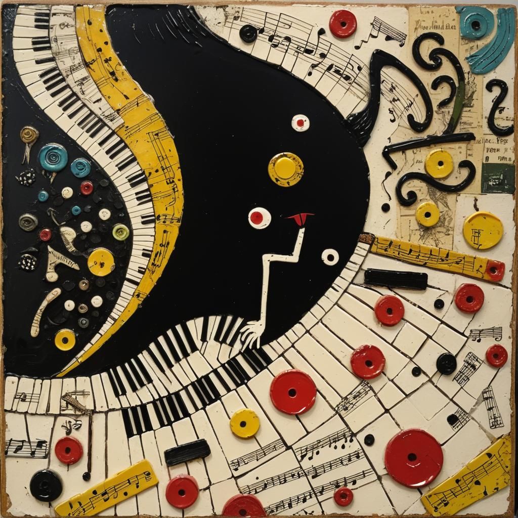 Diabolical Piano in Encaustic Style, Masterpiece