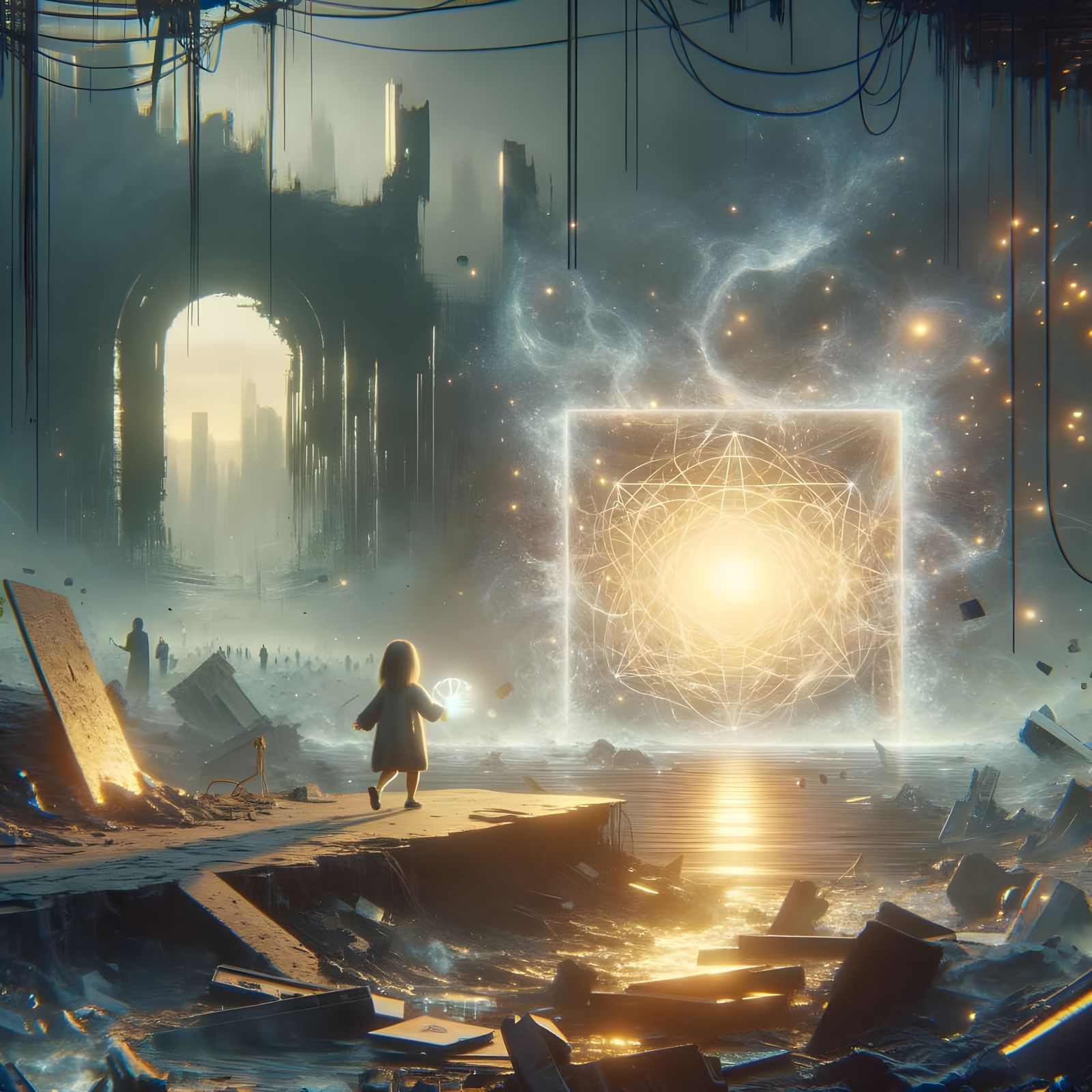 Child Transforms Ruins to Serene Liminal Space