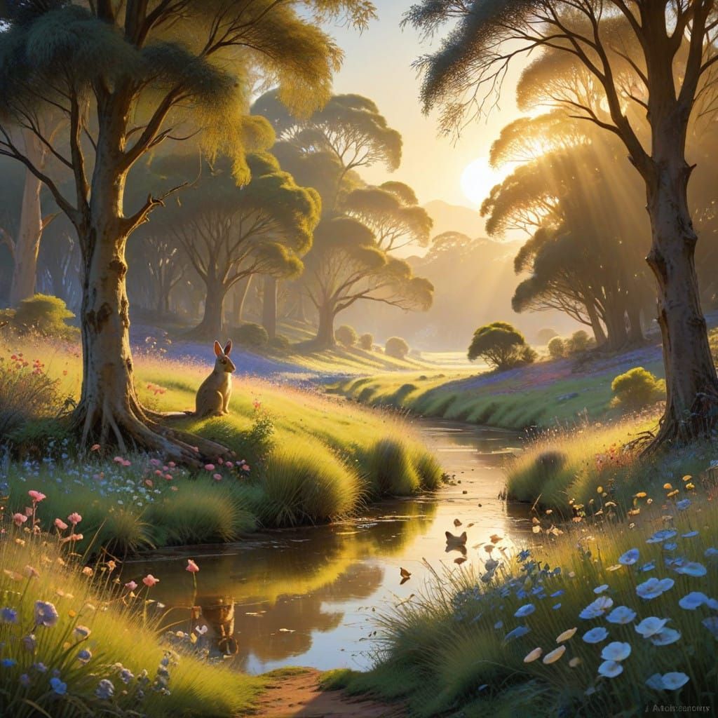 Summer Christmas in Warm Golden Light