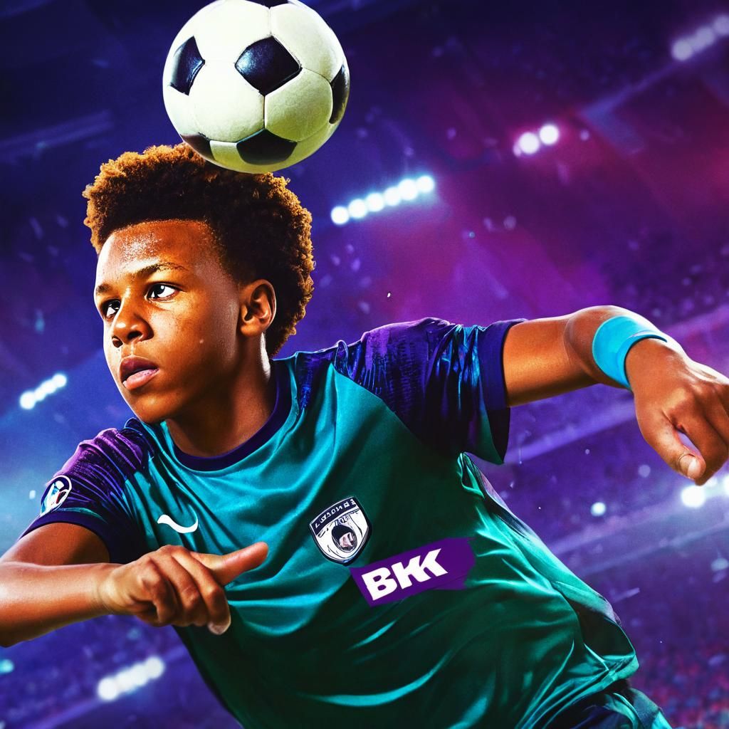 Knuckle Ball Soccer Player in Dramatic Lighting