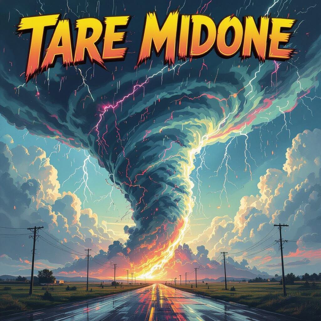 Massive Synthwave Tornado on the Horizon