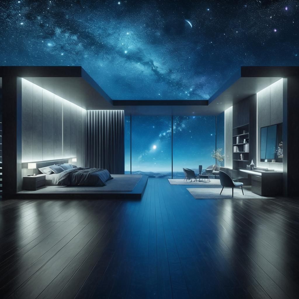 Distant Planetary View in Deep Space