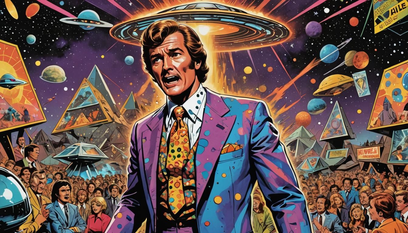 Panicked TV Host Meets Black Hole in Comic Art