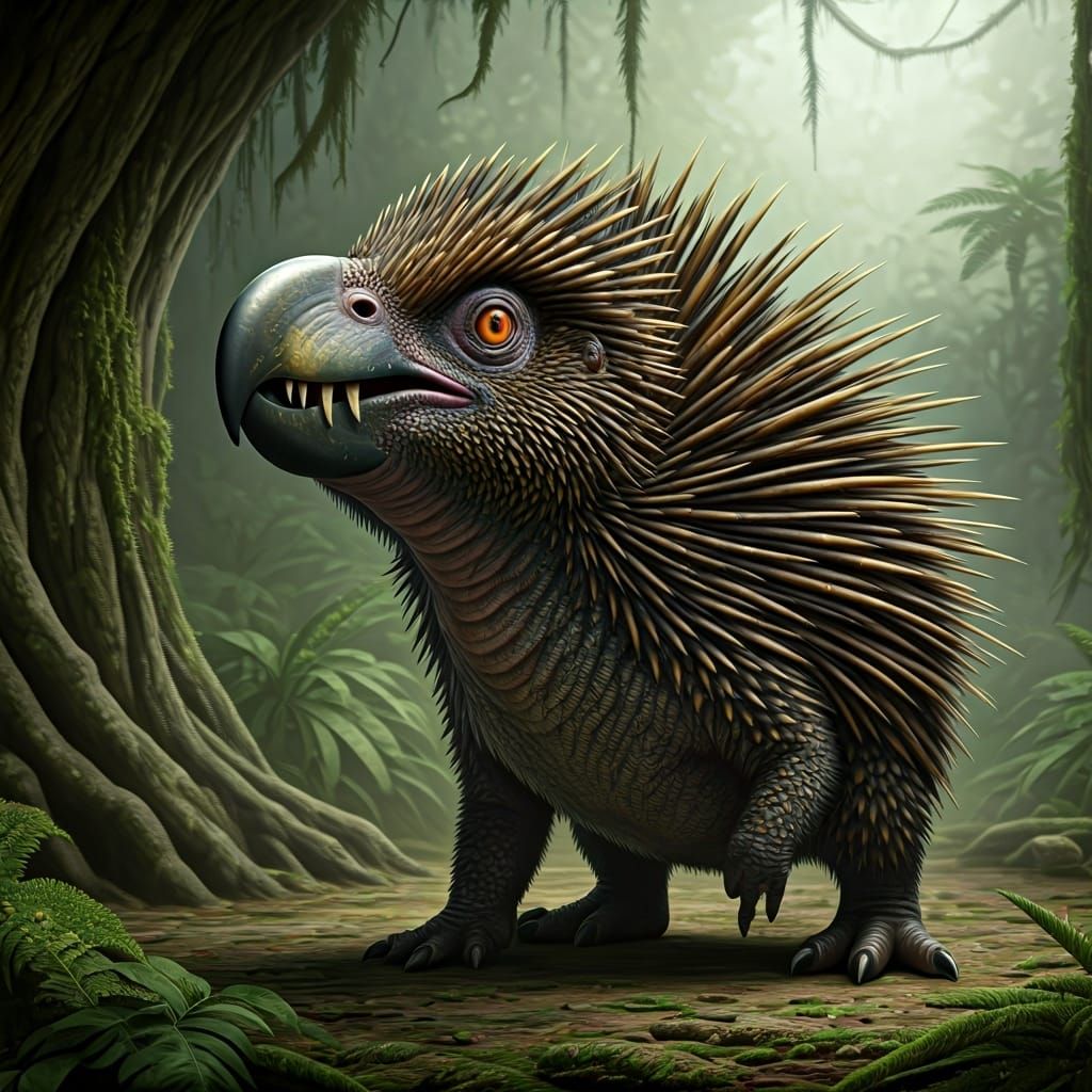 Realistic 3D Pegomastax Dinosaur Digital Art