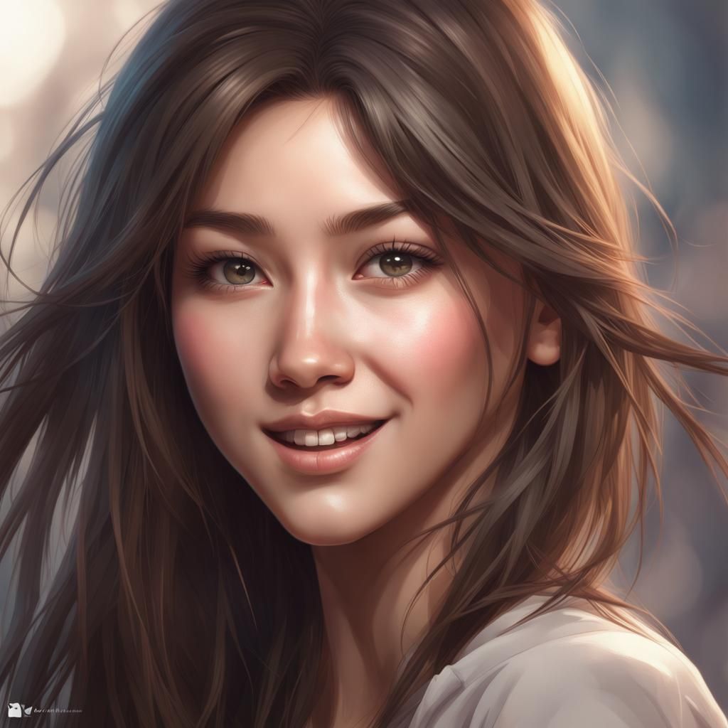 Asian girl in Artistic style