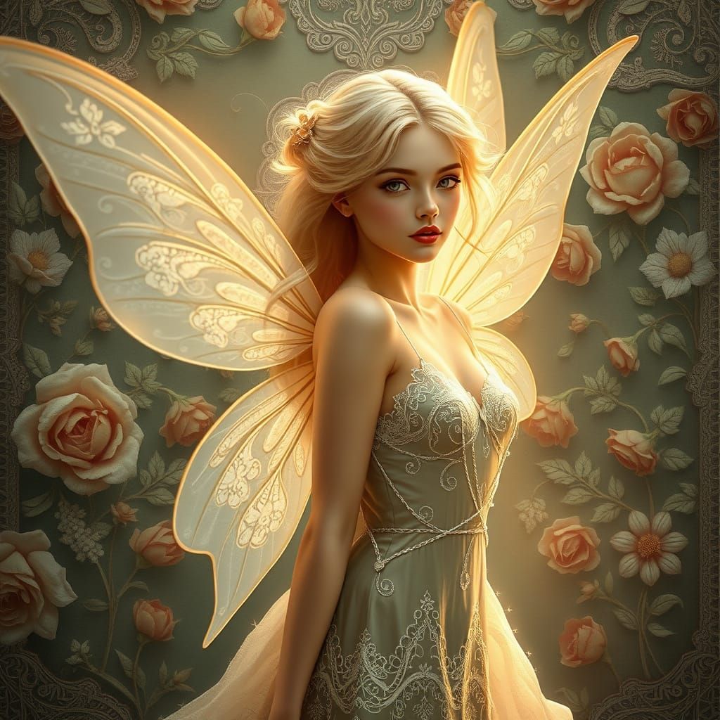 Enchanting Fairy in Lavish Floral Wonderland