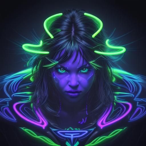 Captivating Black Light Art in Fluorescent Colors