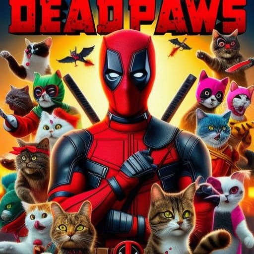 Deadpaws: Feline Frenzy in a Deadpool-Inspired Superhero Rom...