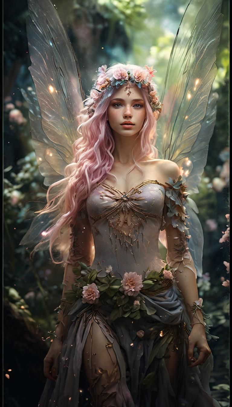 Fairy with Pink Hair