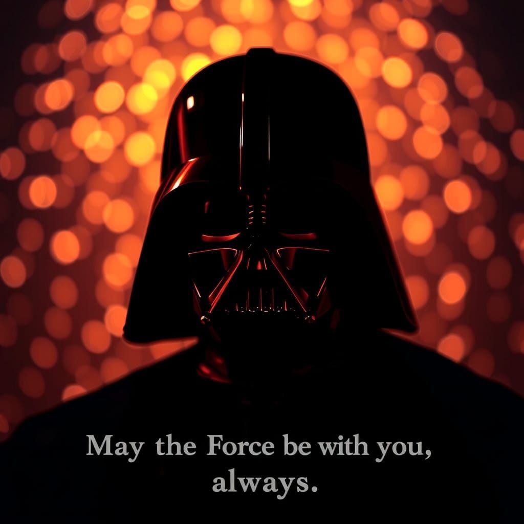 Darth Vader Silhouette in Dramatic Digital Art