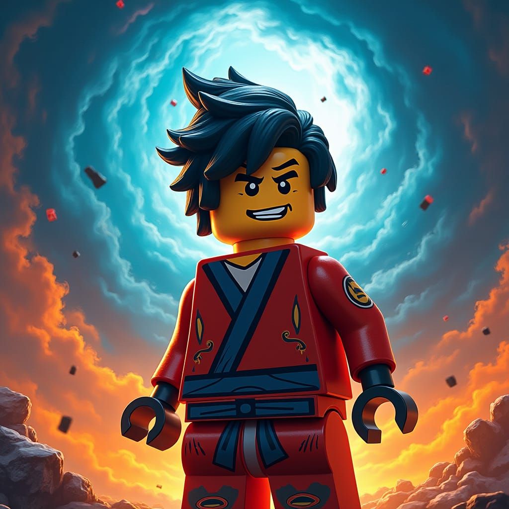 Anime Style Ninjago Warrior in a Fantasy Dreamscape