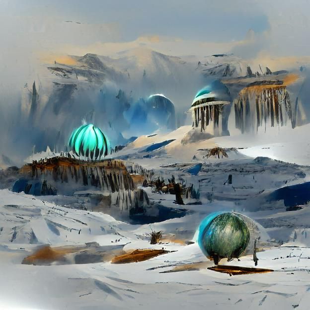 Hyperborean Planet Concept Art: Digital Rendering