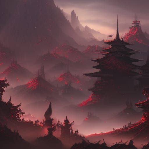 Dark Samurai: Fantasy Concept Art in 8K