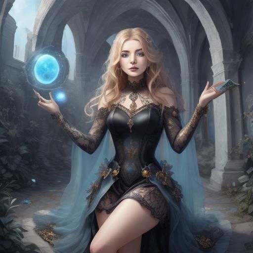 Girl in Mixed Reality Portal in Film Style