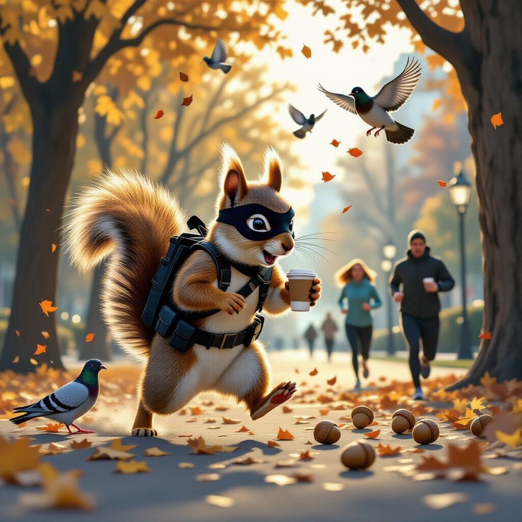 Squirrel Burglar's Chaotic Dawn Escape