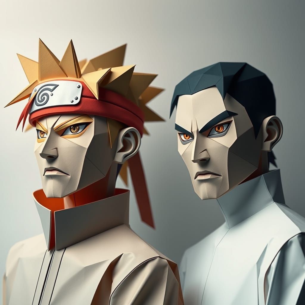 Paper-Crafted Heroes Mew Their Jaw Lines in Elegant, Origami...