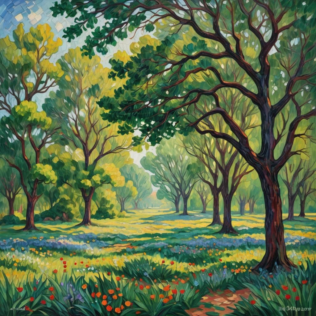 Vibrant Impressionist Depiction of Divine Word