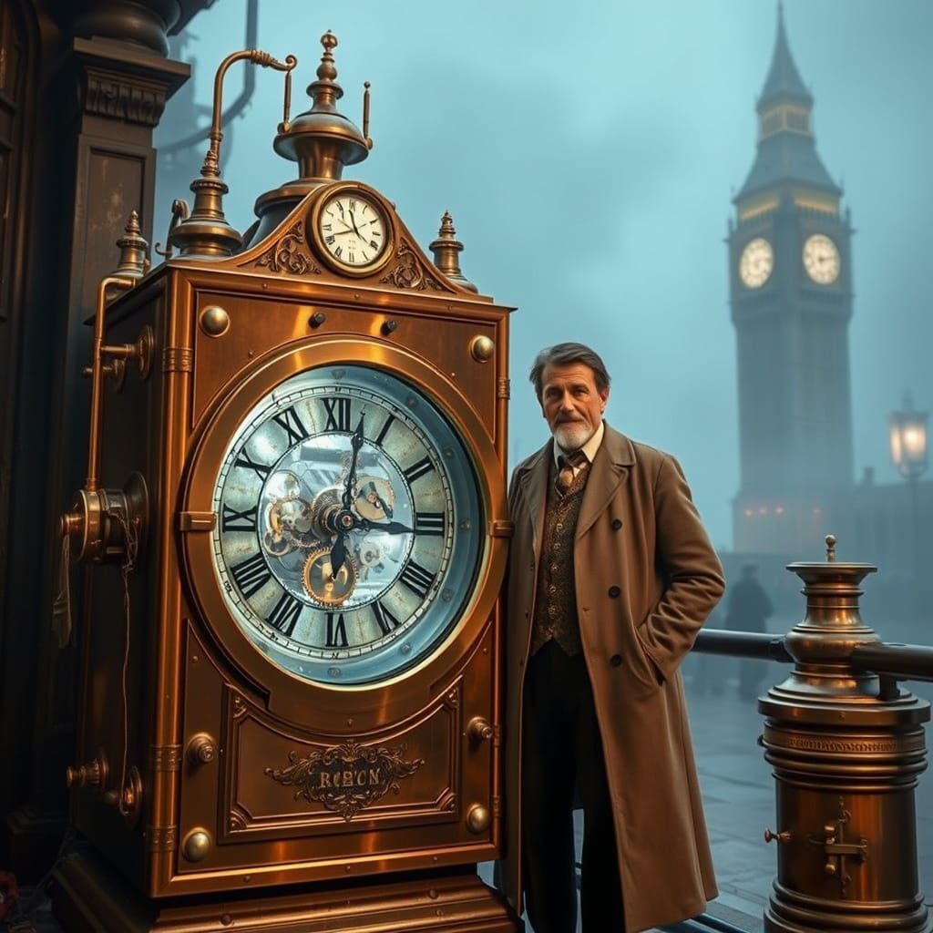 Time Traveler's Copper Plated Time Machine in Victorian Lond...