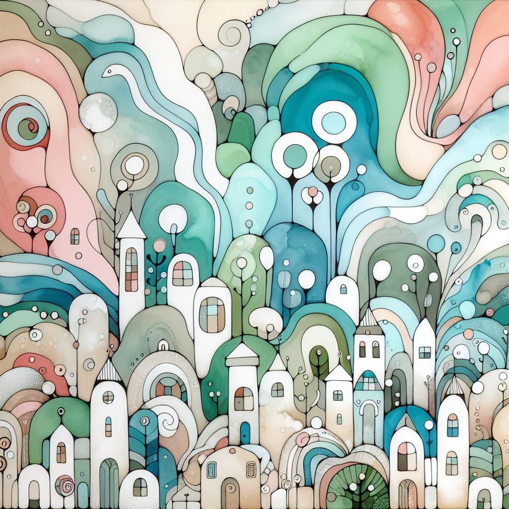 Anthropomorphic Animals Populate Whimsical Pastel Village