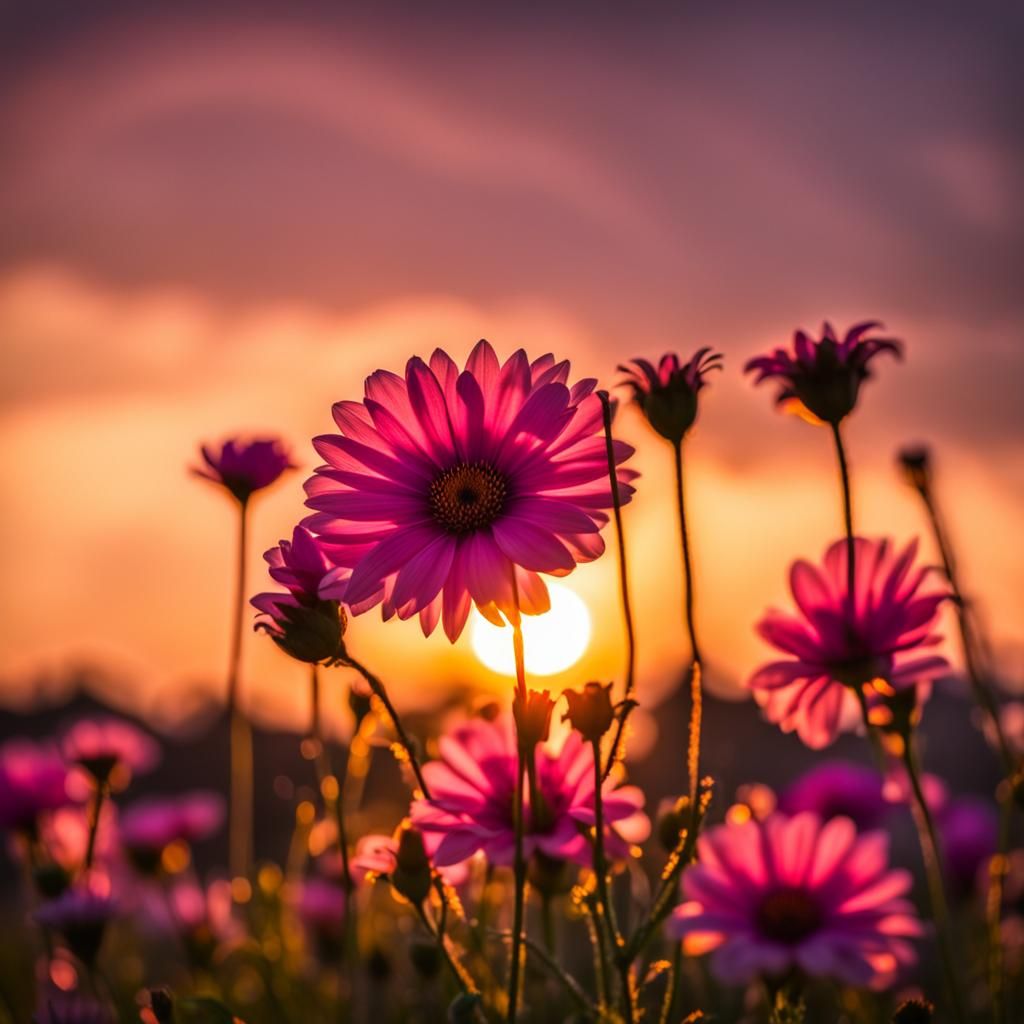Sunset Flowers: Professional Natural Light Photography