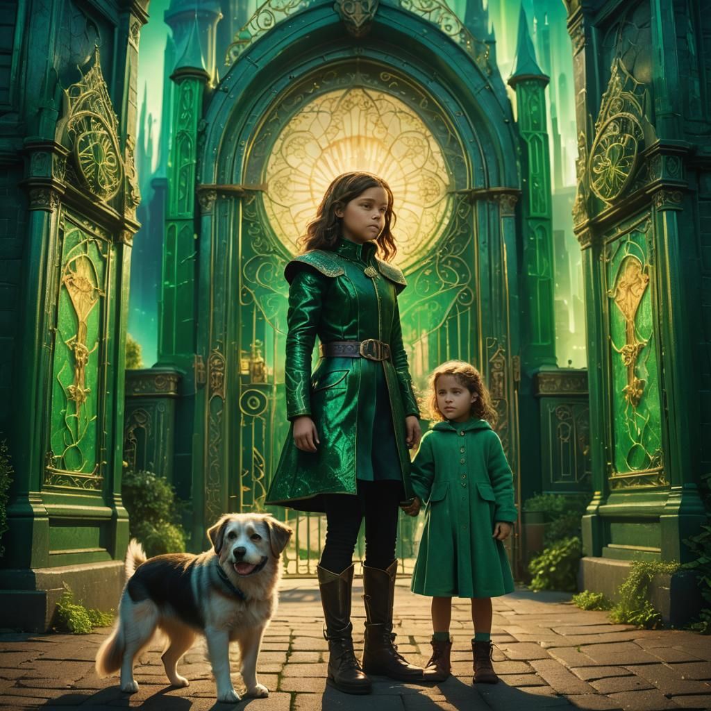 Emerald City Gates: A Cinematic Film Still