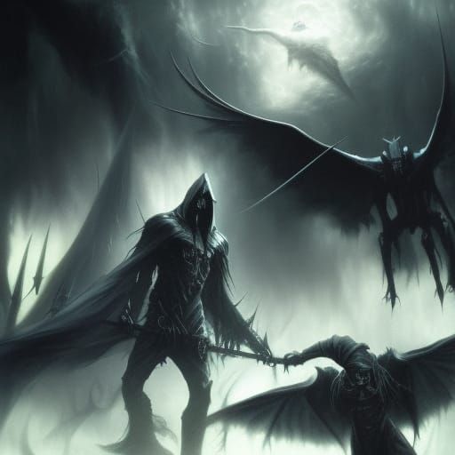 Sinister Dark Reaper in Ethereal Fantasy Style