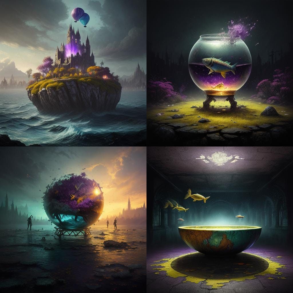 Two Lost Souls in a Fishbowl: Digital Masterpiece