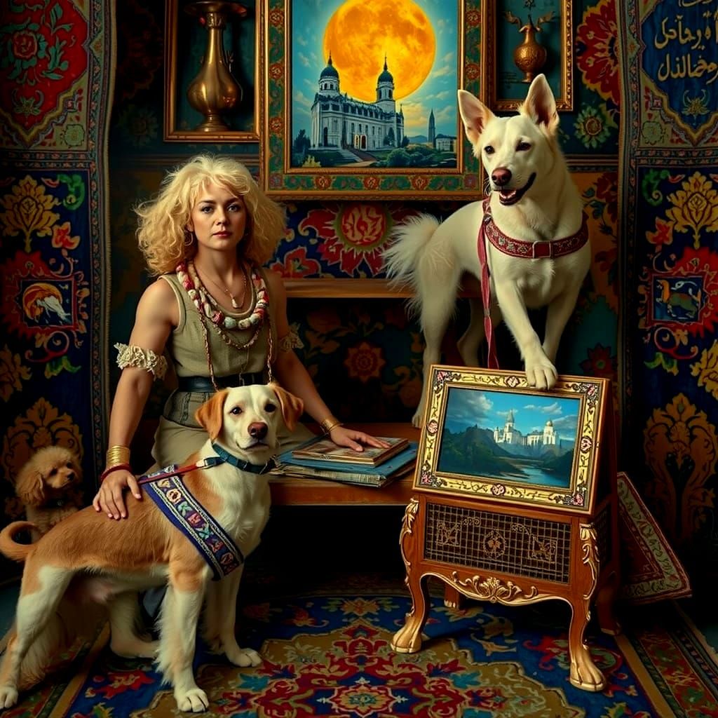 Persian Carpet Weaving with Surreal Visions