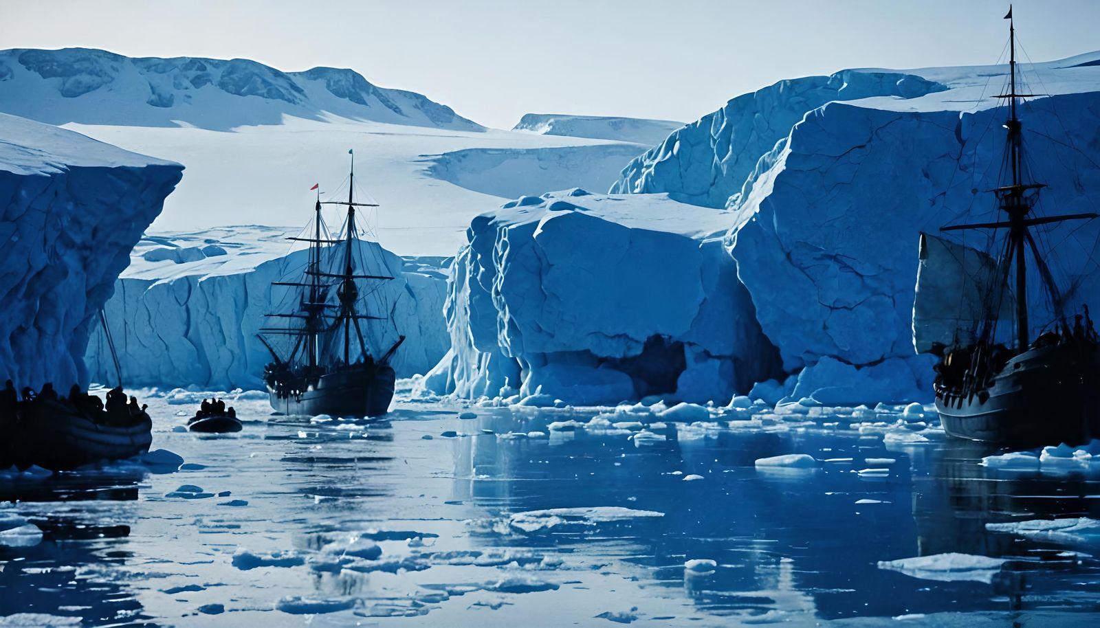Shackleton's Nimrod Ship Trapped in Antarctic Ice