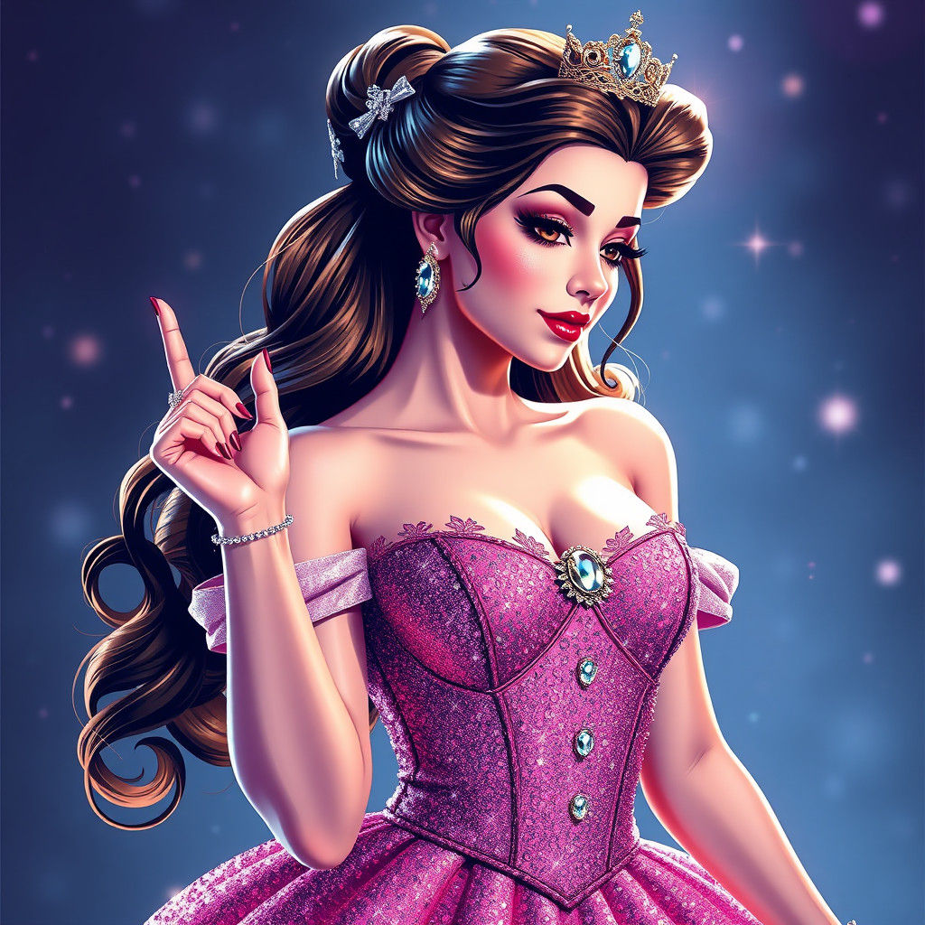 Princess Belle: Boujee Hip-Hop Glitter Transformation